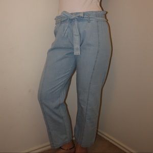 Disney Mickey Cropped Paper Bag Pants